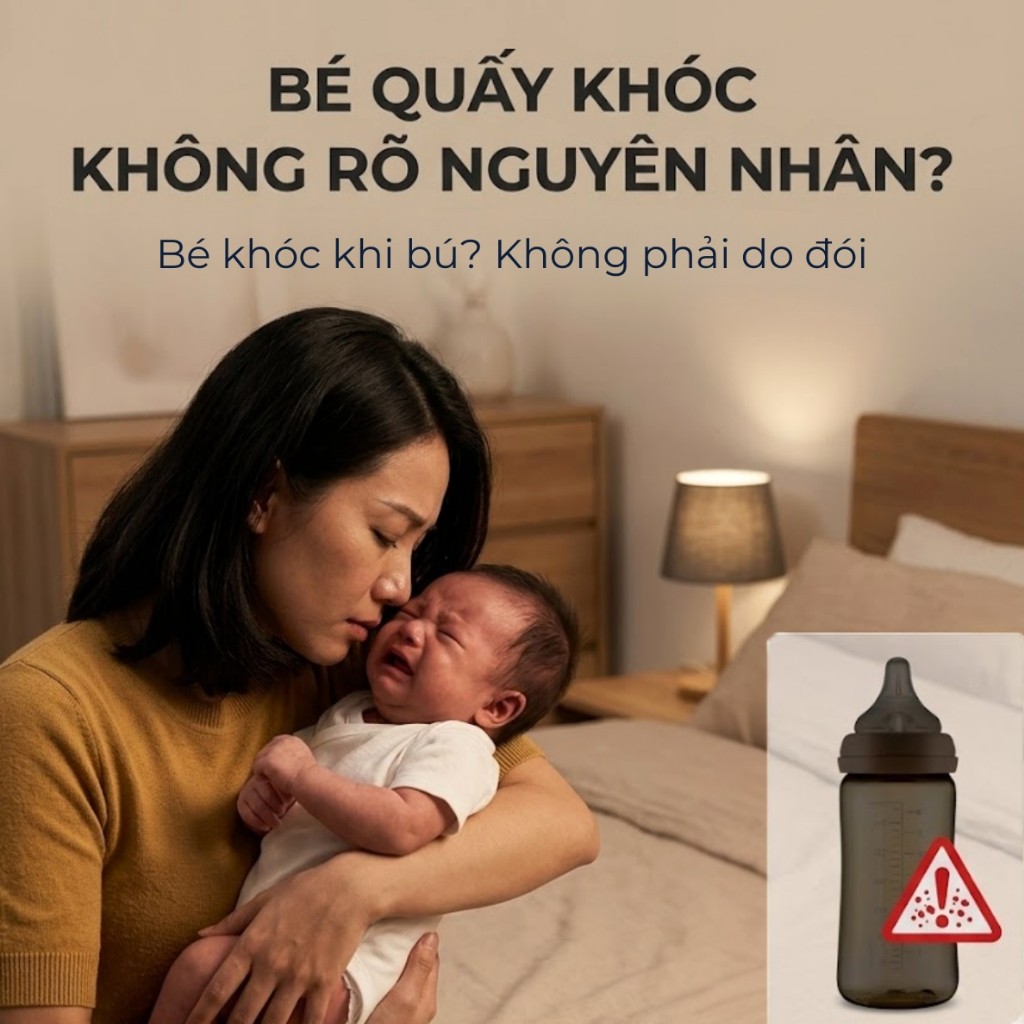 Bình Sữa Thủy Tinh Babi1 120ml Cảm Biến Nhiệt Chống Sặc Cho Bé Sơ Sinh - Phiên Bản 2026 (Chống Vỡ)