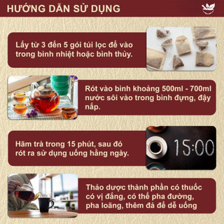 Trà Thảo Mộc Phục Dương - Lụcbinhorganic - Bổ thận tráng dương, dưỡng thận, mạnh tâm, thông huyết mạch Bịch 30 lọc