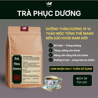 Trà Thảo Mộc Phục Dương - Lụcbinhorganic - Bổ thận tráng dương, dưỡng thận, mạnh tâm, thông huyết mạch Bịch 30 lọc