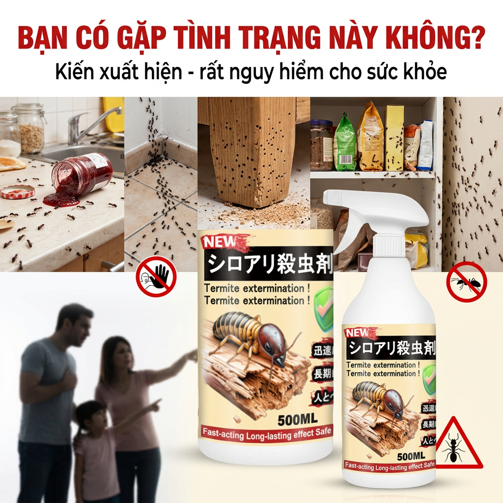 🎁 Ưu đãi hot! Xịt diệt kiến 500ml – Chiết xuất thảo dược, an toàn, diệt kiến nhanh chóng ✨
