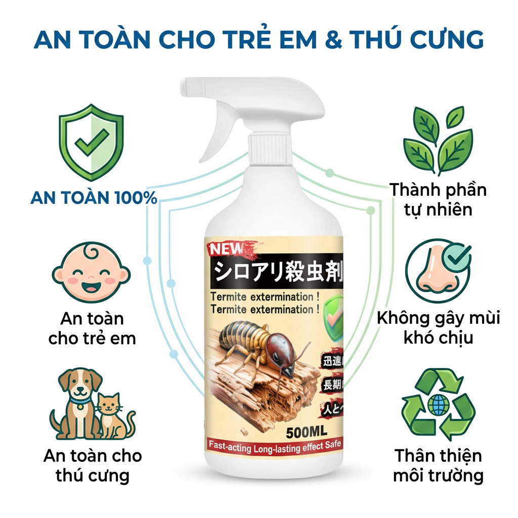 🐜 Xịt diệt kiến 500ml – Khuyến mãi đặc biệt, diệt sạch kiến trong nhà & ban công, an toàn ✅