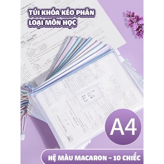 Túi Khóa Kéo A4/A3  PVC Lưới - Túi Đựng Tài Liệu Văn Phòng Đa Năng, Bảo Vệ Hồ Sơ Khỏi Bụi Bẩn