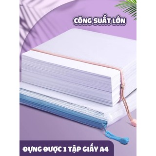 Túi Khóa Kéo A4/A3  PVC Lưới - Túi Đựng Tài Liệu Văn Phòng Đa Năng, Bảo Vệ Hồ Sơ Khỏi Bụi Bẩn