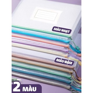 Túi Khóa Kéo A4/A3  PVC Lưới - Túi Đựng Tài Liệu Văn Phòng Đa Năng, Bảo Vệ Hồ Sơ Khỏi Bụi Bẩn