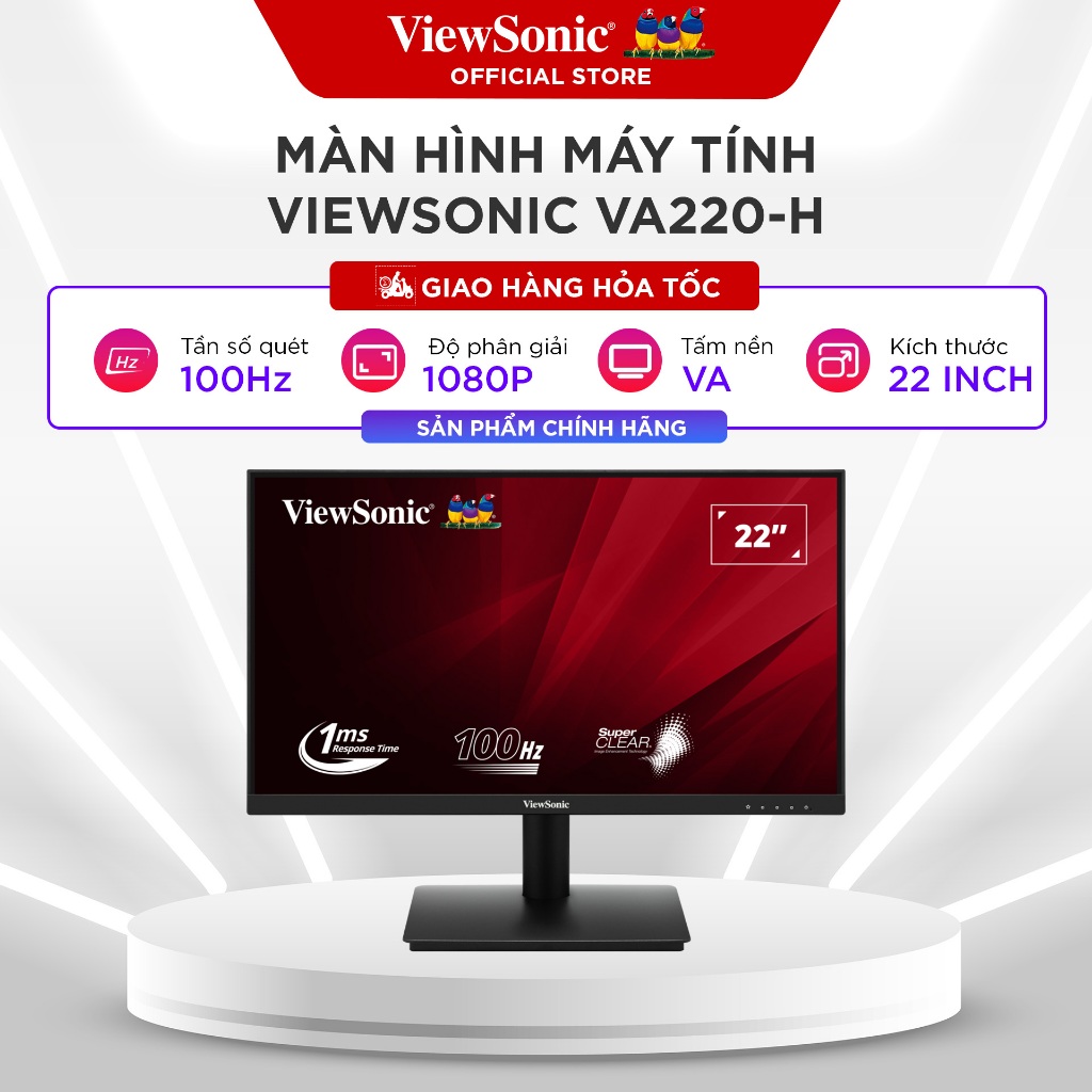 Màn Hình ViewSonic VA220-H (21.5 inch - VA - FHD - 100Hz - 1ms) - Bảo ...