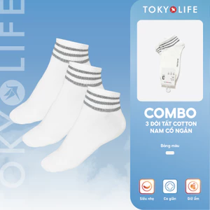 Tất chân Nam TOKYOLIFE pack 3 màu Trắng 40004110