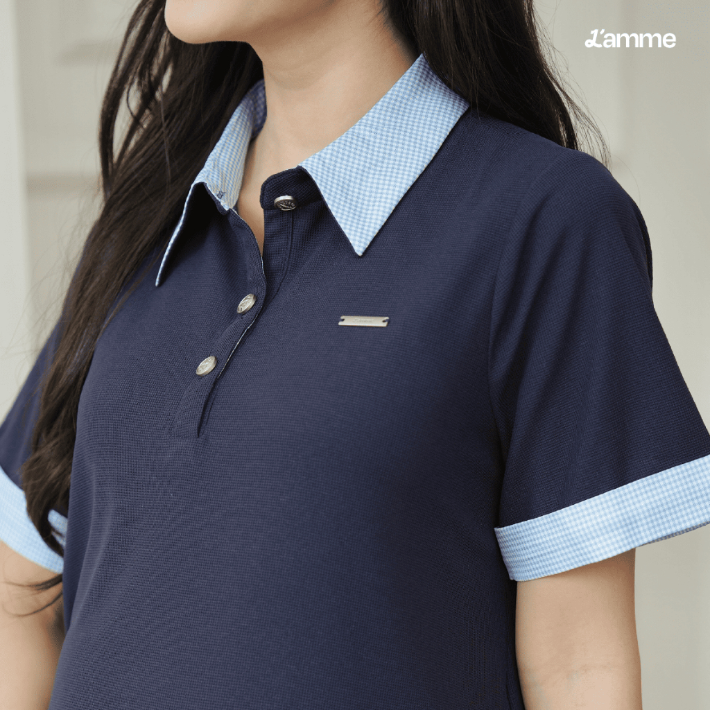 Váy bầu, đầm bầu dáng suông Remy Dress cổ polo kiểu basic, váy bầu mùa hè, đầm bầu thiết kế by L'AMME
