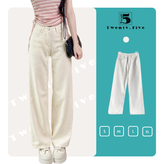 Quần Jeans Nữ Dáng Suông Cạp Cao Có Túi Twentyfive Fashion - 5776