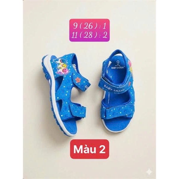 Sandal Bé Trai Quai Dán Họa Tiết Hoạt Hình Năng Động Mềm Nhẹ Êm Chân