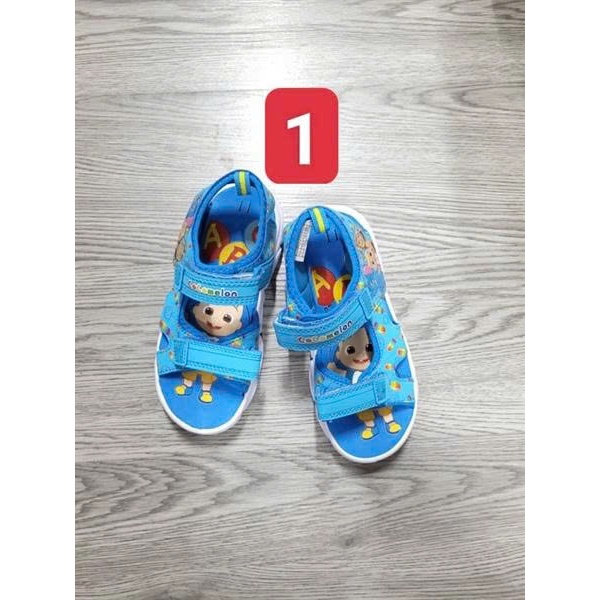 Sandal Bé Trai Quai Dán Họa Tiết Hoạt Hình Năng Động Mềm Nhẹ Êm Chân