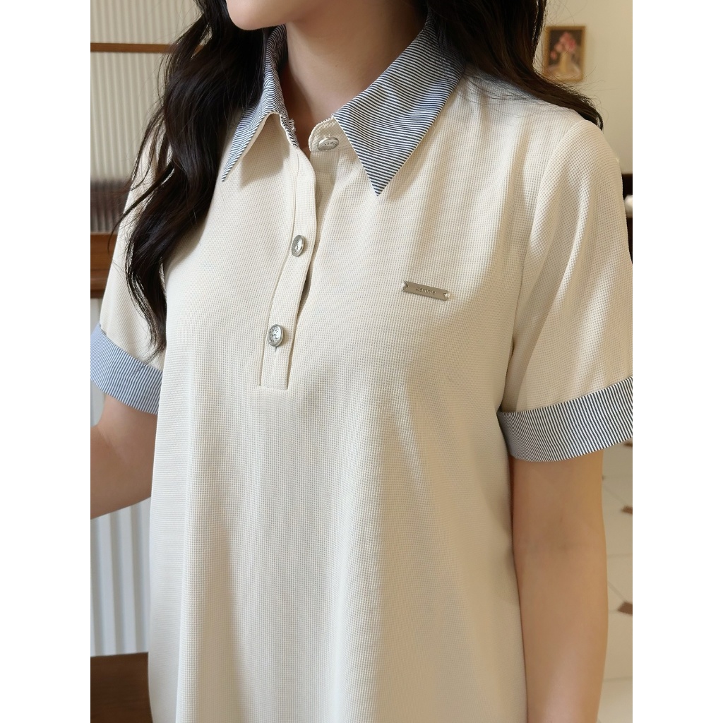 Váy bầu, đầm bầu dáng suông Remy Dress cổ polo kiểu basic, váy bầu mùa hè, đầm bầu thiết kế by L'AMME