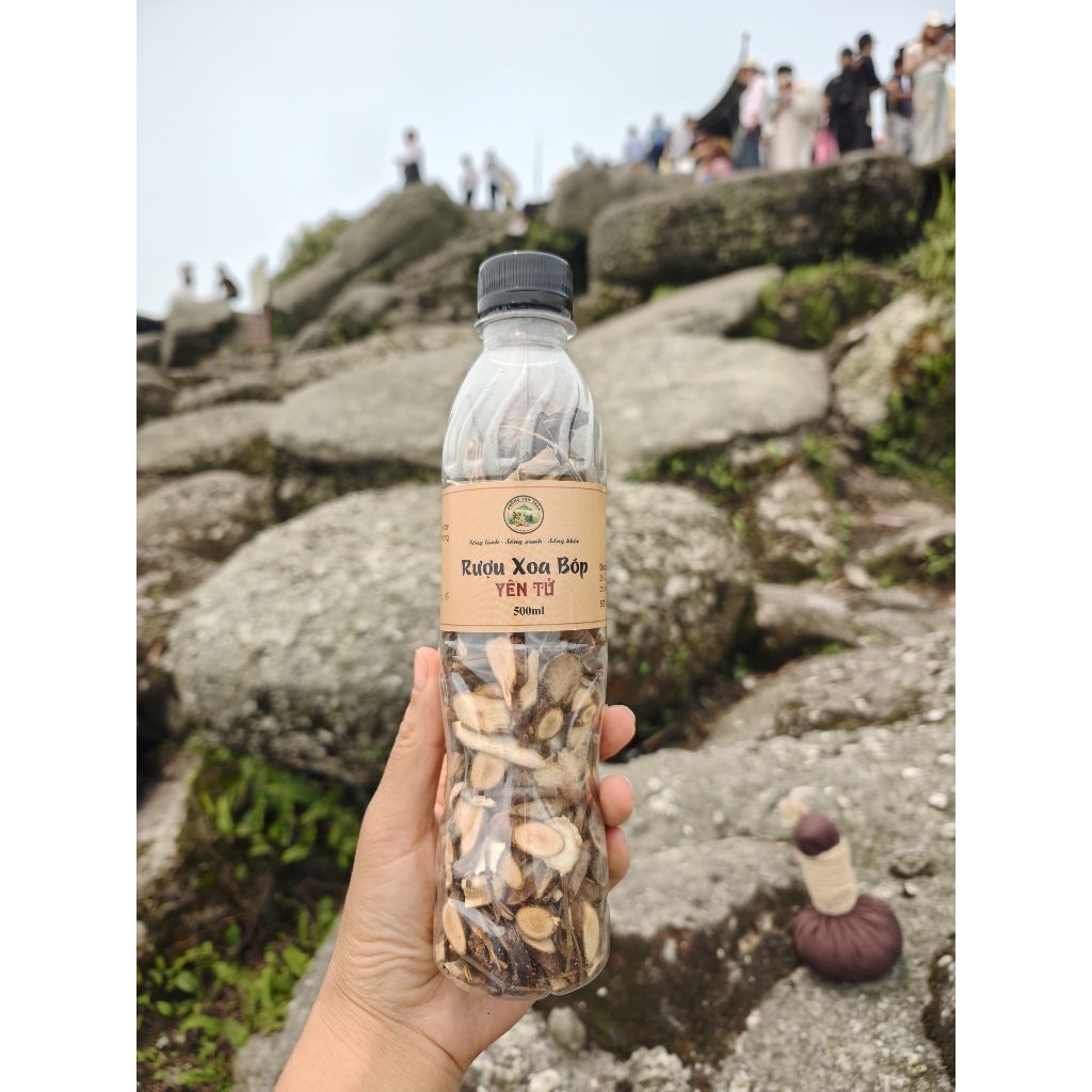 RƯỢU XOA BÓP THẢO DƯỢC YÊN TỬ (DẠNG KHÔ TỰ NGÂM) – 500ML