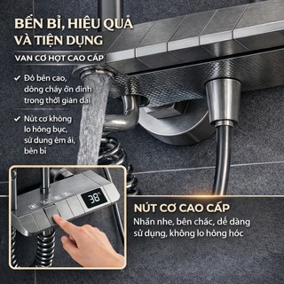 Bộ Sen Cây Tắm Đứng Bộ Vòi Sen Nước Nóng Và Lạnh Có Vòi Sen Tách Rời Sen Tắm Tăng Áp Cao Tiết Kiệm Nước