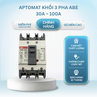 Aptomat Khối 3 Pha ABE 30A 40A 50A 60A 75A 100A MetaMEC, Attomat Khối MCCB 3P ABE Dòng Cắt 25kA