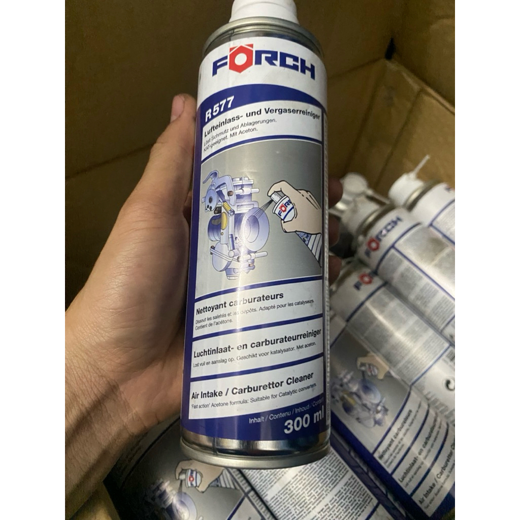 Chai Xịt Vệ Sinh Họng Ga, Bình Xăng Con Forch R577 - Làm Sạch Hệ Thống Nạp Khí Ô Tô, Xe Máy (300ml)