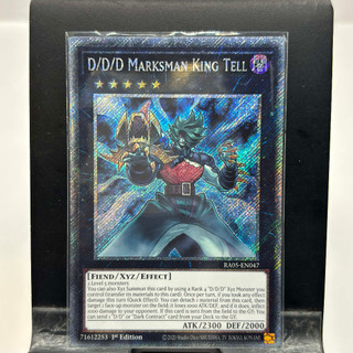 [ Bài Yugioh Chính Hãng ] RA05-EN047 D/D/D Marksman King Tell - Collector/Platinum Secret Rare