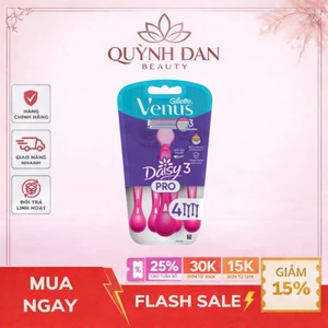 Dao cạo Nữ GILLETTE Venus Daisy 3 Pro Vỉ 4 Cây
