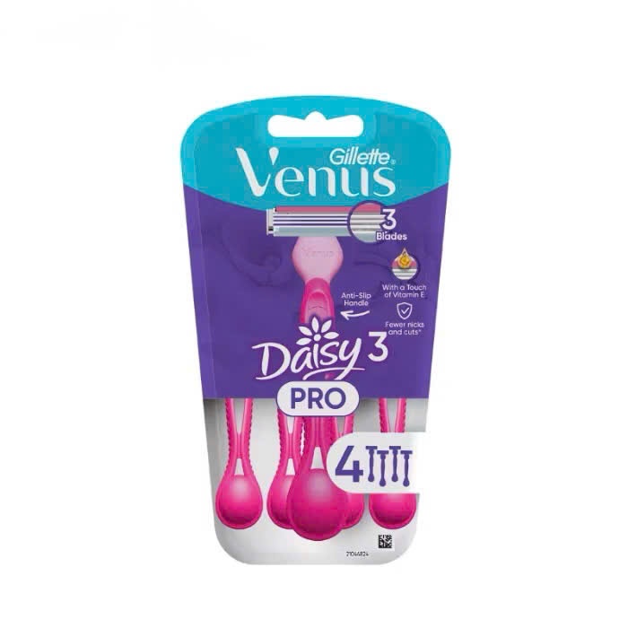 Dao cạo Nữ GILLETTE Venus Daisy 3 Pro Vỉ 4 Cây