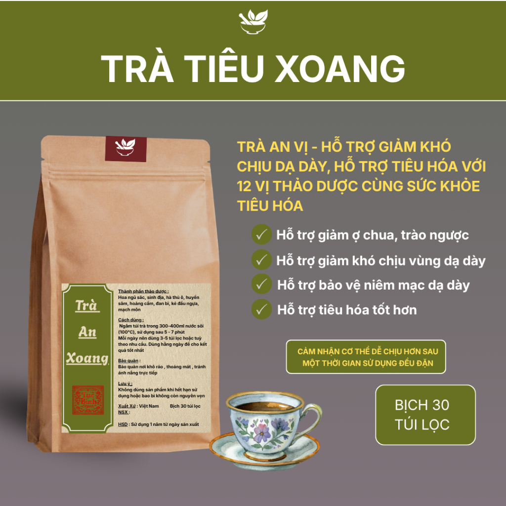 Trà An Xoang Thảo Mộc Tạo Cảm Giác Dễ Chịu Vùng Mũi, Thông Thoáng Nhẹ Nhàng, Phù Hợp Khi Thời Tiết Thay Đổi