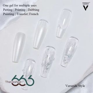 Gel Thạch Cao Ngọc Trai Trắng VINIMAY Pearl White Flap Gel 5g Chính – Gel Tạo Hình Nail, Dặm Ombre, Đắp Nổi 3D Nail666
