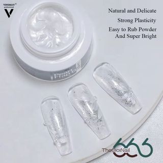 Gel Thạch Cao Ngọc Trai Trắng VINIMAY Pearl White Flap Gel 5g Chính – Gel Tạo Hình Nail, Dặm Ombre, Đắp Nổi 3D Nail666