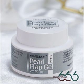 Gel Thạch Cao Ngọc Trai Trắng VINIMAY Pearl White Flap Gel 5g Chính – Gel Tạo Hình Nail, Dặm Ombre, Đắp Nổi 3D Nail666