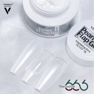 Gel Thạch Cao Ngọc Trai Trắng VINIMAY Pearl White Flap Gel 5g Chính – Gel Tạo Hình Nail, Dặm Ombre, Đắp Nổi 3D Nail666
