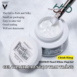 Gel Thạch Cao Ngọc Trai Trắng VINIMAY Pearl White Flap Gel 5g Chính – Gel Tạo Hình Nail, Dặm Ombre, Đắp Nổi 3D Nail666