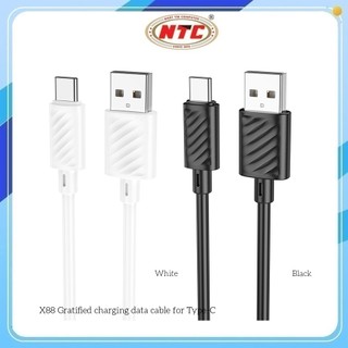 Cáp sạc nhanh Hoco X88 cổng TypeC, max 3A, dài 1M (Trắng)