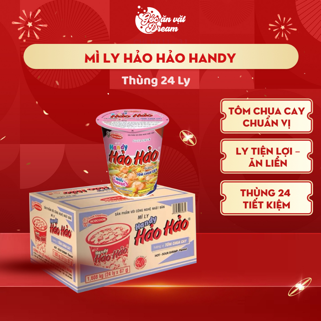 Mì Tôm Mì Ăn Liền (Miliket 4 Tôm/Hảo Hảo/Morden) | Mì Gói Truyền Thống | Thùng 30 gói/24ly