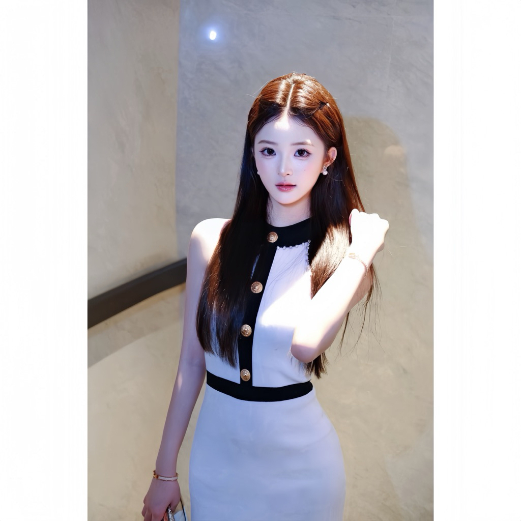 [ ANGEL SCULPT BY MOKDAO ] Thiết Kế body ôm phối cúc đồng sang chảnh ngọt ngào vibe tiểu thư .