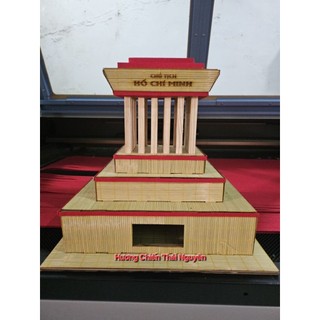 Mô hình lắp ghép Lăng Bác làm từ trúc và bìa carton. ngang 30cm và ngang 40cm 2026