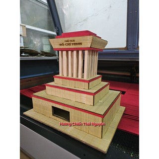 Mô hình lắp ghép Lăng Bác làm từ trúc và bìa carton. ngang 30cm và ngang 40cm 2026