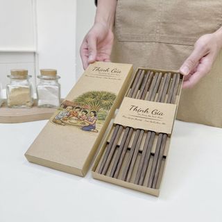 (Vỉ 30 đôi) Đũa Buông Cao Cấp Thịnh Gia - 100% Tự Nhiên Không Sơn Phủ Không Ẩm Mốc Không Bám Mùi Dùng Được Máy Rửa Chén