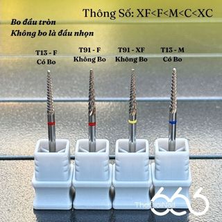 Đầu Mài Carbide Titan Cao Cấp T13 – T91 | Đầu Mài Khoé Bột, Mài Tinh Kiểu Nga | Đầu Mài Thuôn Nhọn F, M, XF Nail666