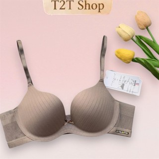 T2T Áo ngực, Áo lót nữ su không gọng nâng ngực cup chéo đệm vừa quai thoáng khí