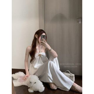 SET ÁO DÂY YẾM QUẦN SUÔNG TRẮNG RỘNG, BỘ ĐỒ NỮ QUẦN SUÔNG LANNIE