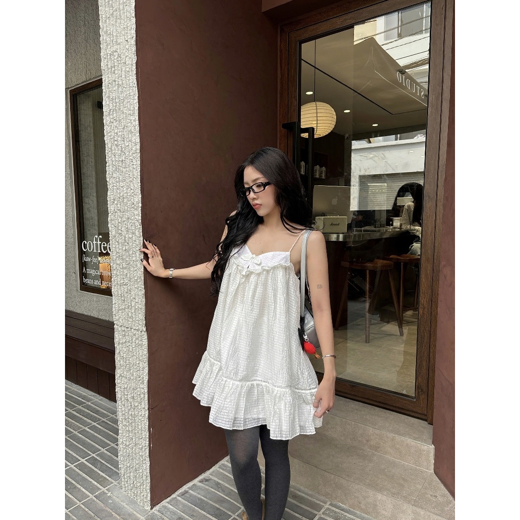 Đầm Nữ QUICY DRESS Form Babydoll Thắt Nơ Nhí Đáng Yêu SECODEE