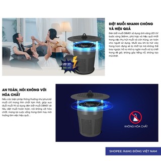 Đèn bắt muỗi Rạng Đông công suất 5W không gây tiếng ồn, không tạo mùi khét, tiện lợi dễ sử dụng