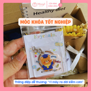 Móc Khóa Tốt Nghiệp & Thiệp Quà tặng Tốt Nghiệp, Phụ kiện Gói Quà Cute - Tặng Bạn gái, Tốt Nghiệp