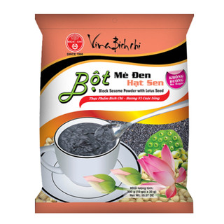 Bột Mè Đen Hạt Sen Không Đường Bích Chi (300gr/gói) Thùng 10 Gói