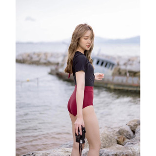 Đồ Bơi Bikini Liền Thân Dài Tay Kín Đáo Phong Cách Hàn Quốc