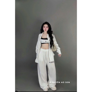SET ĐŨI 3 MÓN GỒM ÁO 2S PHỐI KÈM ÁO SƠ MI MIX QUẦN ỐNG XUÔNG HOT HIT