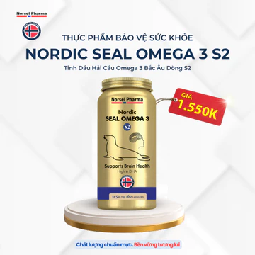 Thực phẩm bảo vệ sức khoẻ Nordic Seal Omega 3 S2 (Tinh dầu Hải Cẩu Omega 3 S2)