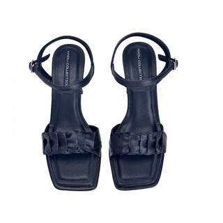 [BST NHÃ] Giày Gót Vuông 7P Sandal Quai Ngang Đan Dây BELLE HADU M983 Da PU Cao Cấp BH 12T