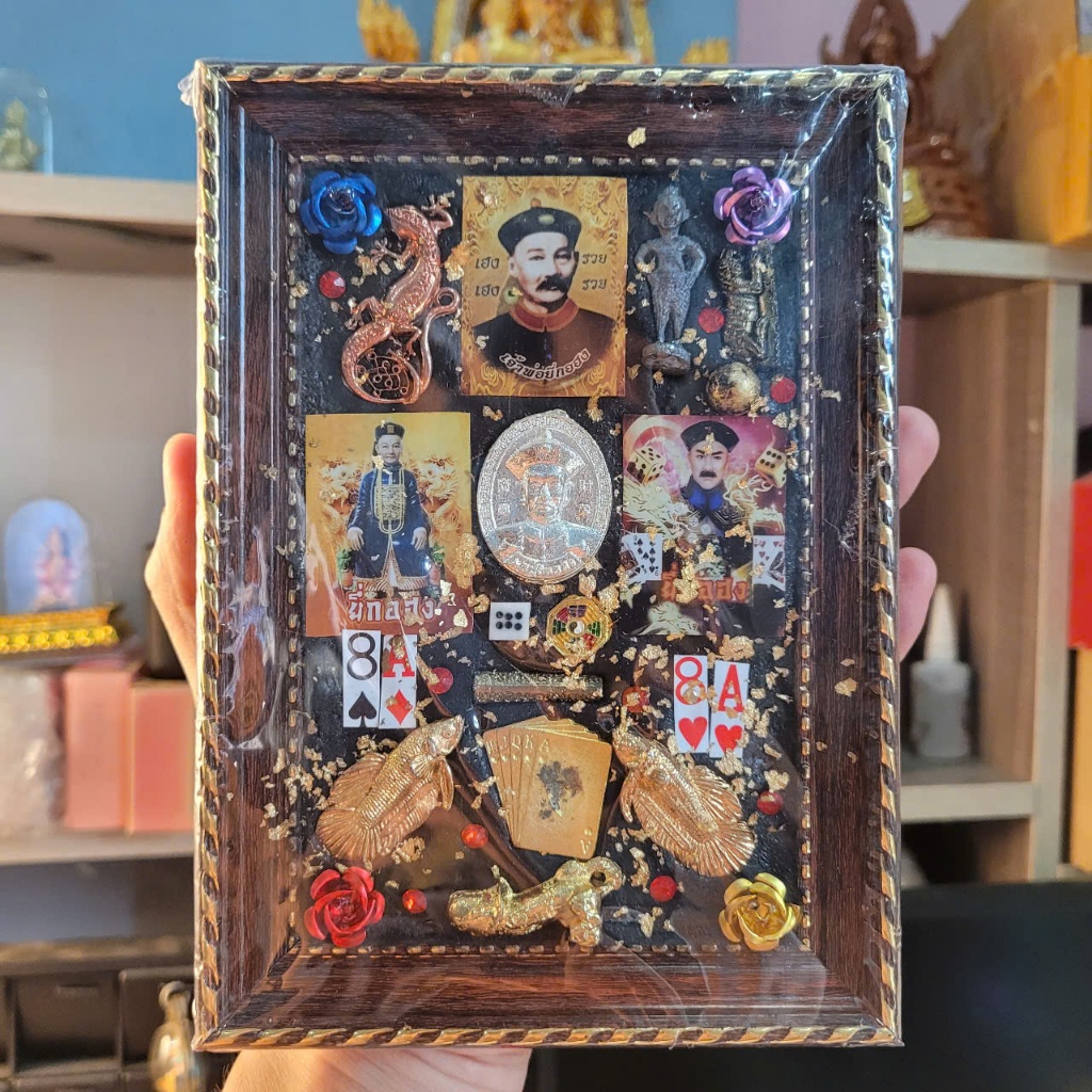 Tranh Trang Trí Để Bàn 13x18cm Khung Gỗ Viền Nổi Sang Trọng