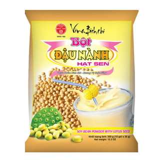 Bột Đậu Nành Hạt Sen Bích Chi có đường / không đường (350gr/gói) Thùng 10 Gói