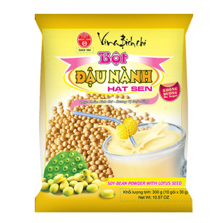 Bột Đậu Nành Hạt Sen Bích Chi có đường / không đường (350gr/gói) Thùng 10 Gói