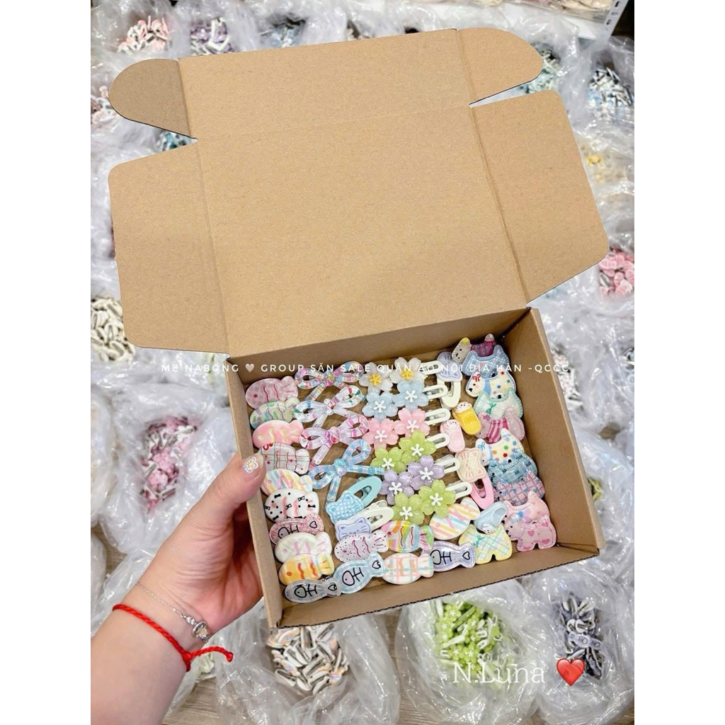Set 50 kẹp tóc xinh cho bé