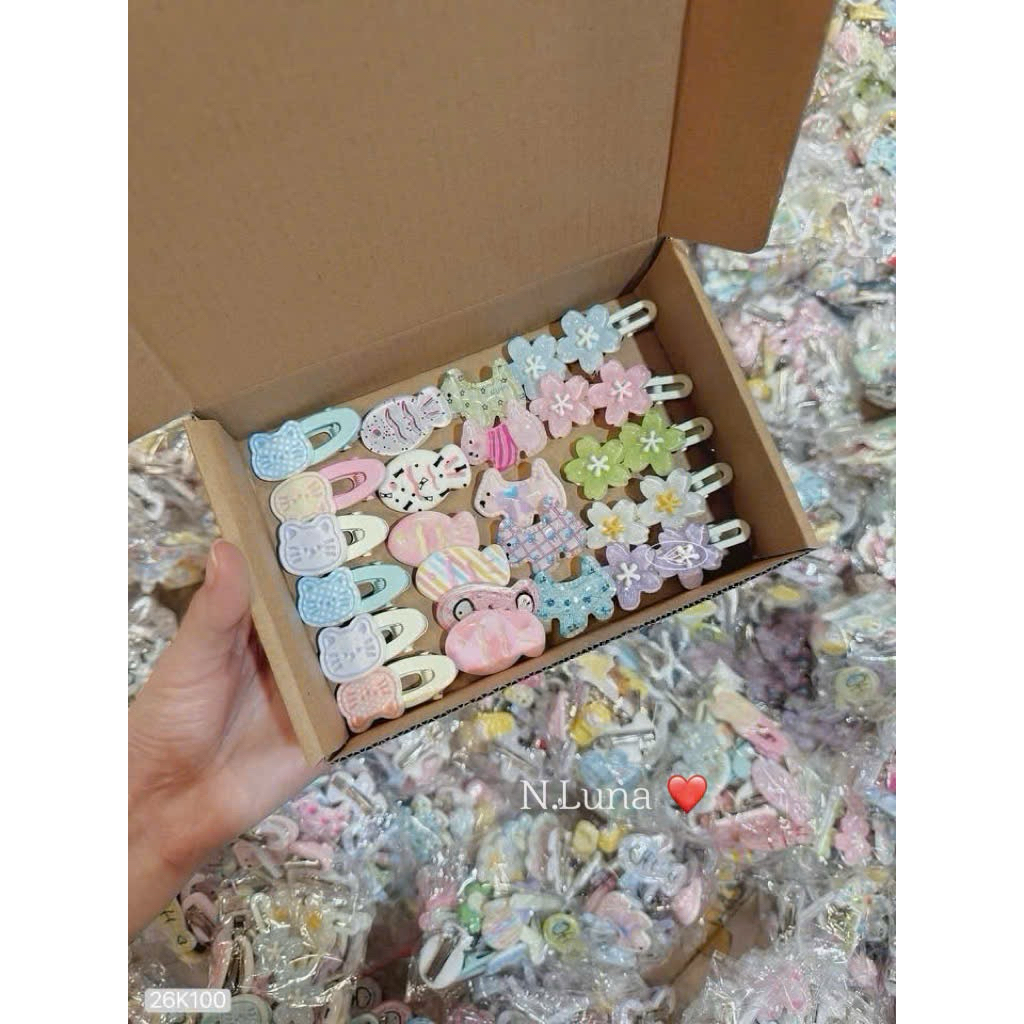 Set 50 kẹp tóc xinh cho bé